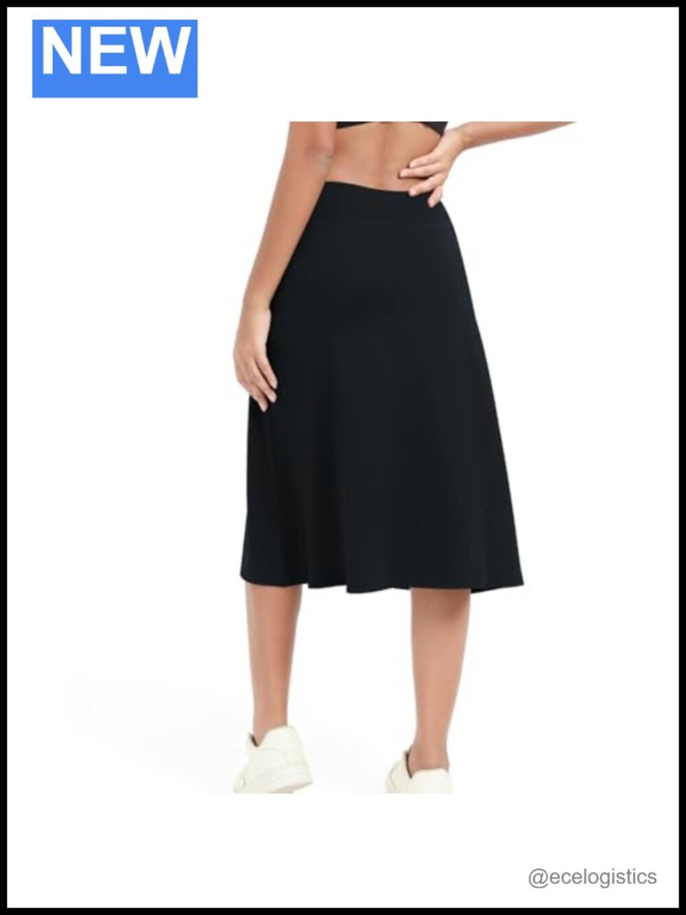 Women's High Waisted Midi Skort with Pockets Athletic Golf Tennis 28"